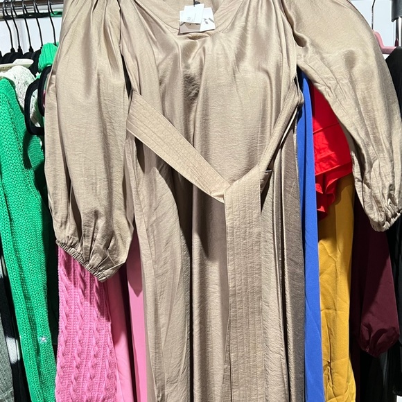 ZARA BELTED MIDI DRESS - Picture 6 of 9